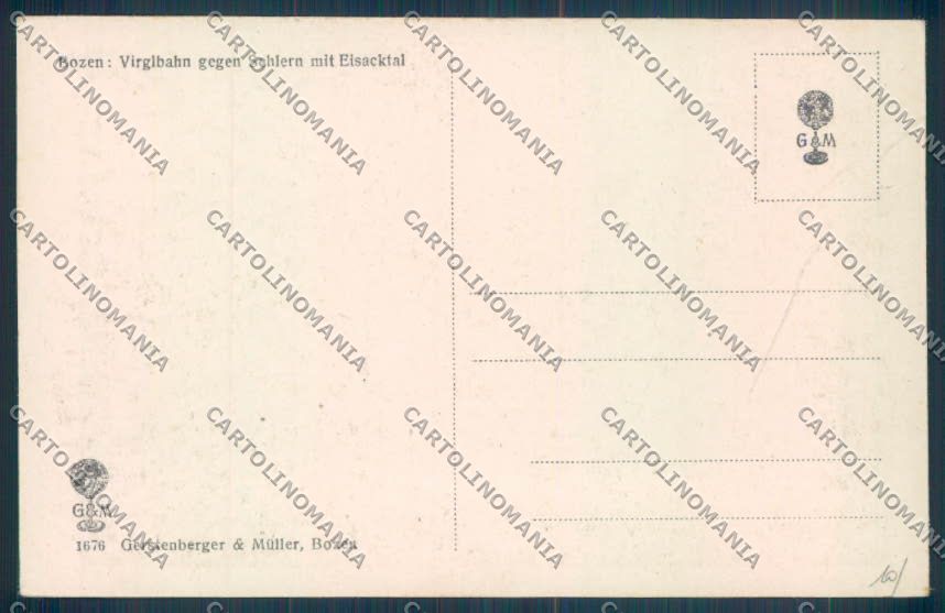 Bolzano Città Funicolare cartolina ZT8573 – retro