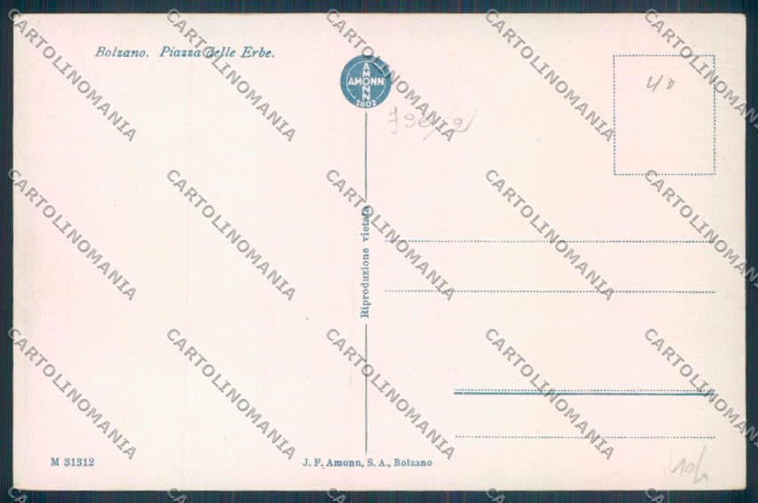Bolzano Città Mercato cartolina ZT8602 – retro