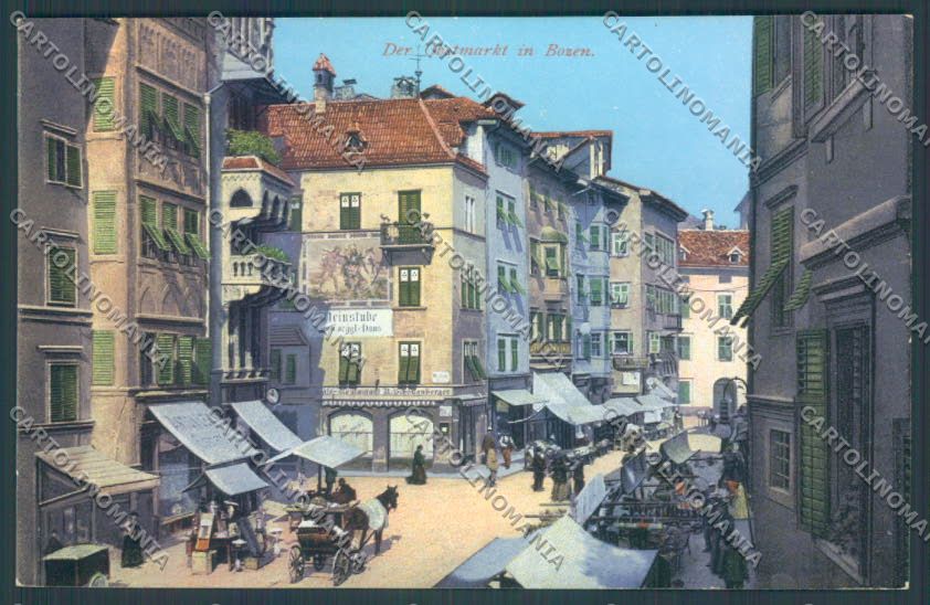 Bolzano Città Mercato Calesse cartolina ZT8603 – fronte