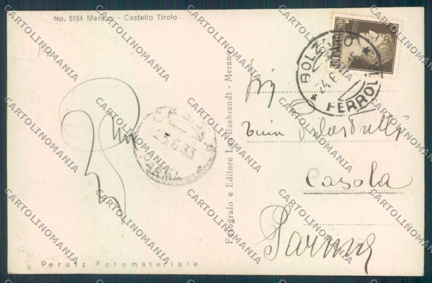 Bolzano Città Foto cartolina ZT8629 – retro