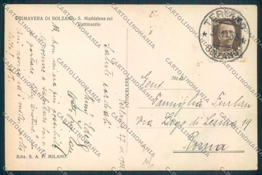 Bolzano Città Foto cartolina ZT8671 – retro