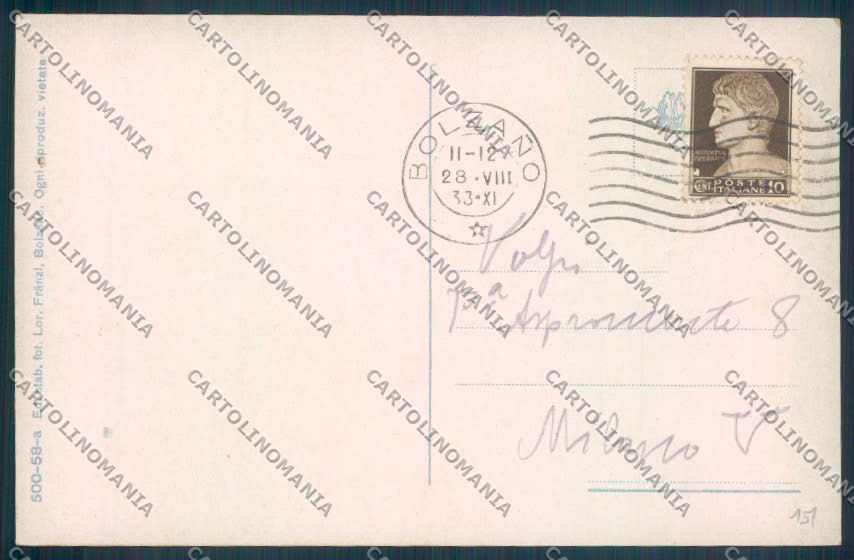 Bolzano Città cartolina ZT8687 – retro
