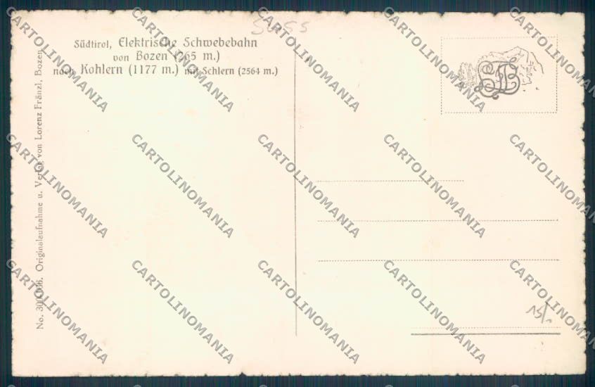 Bolzano Città Funivia cartolina ZT8694 – retro