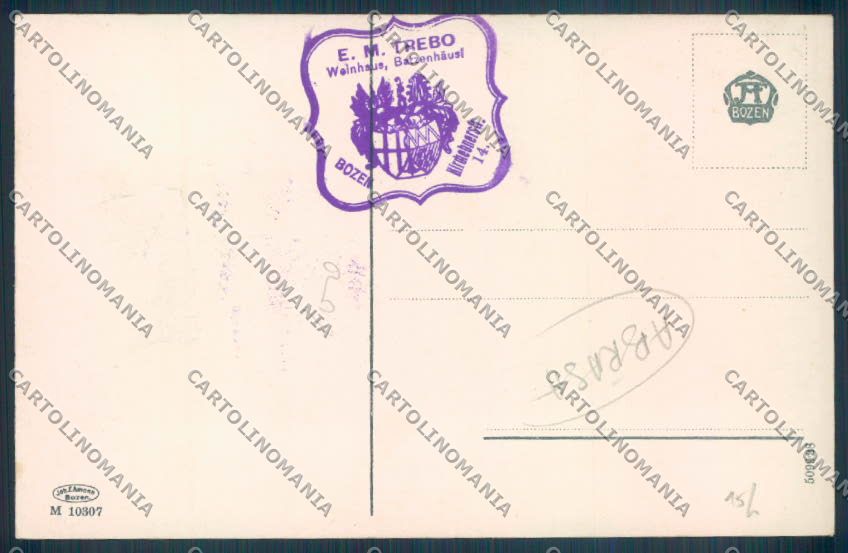 Bolzano Città ABRASA cartolina ZT8699 – retro
