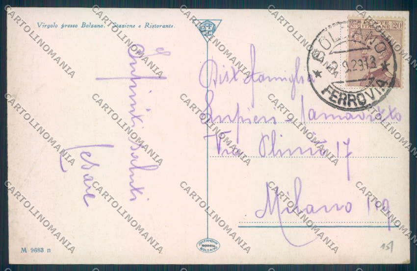 Bolzano Città cartolina ZT8708 – retro