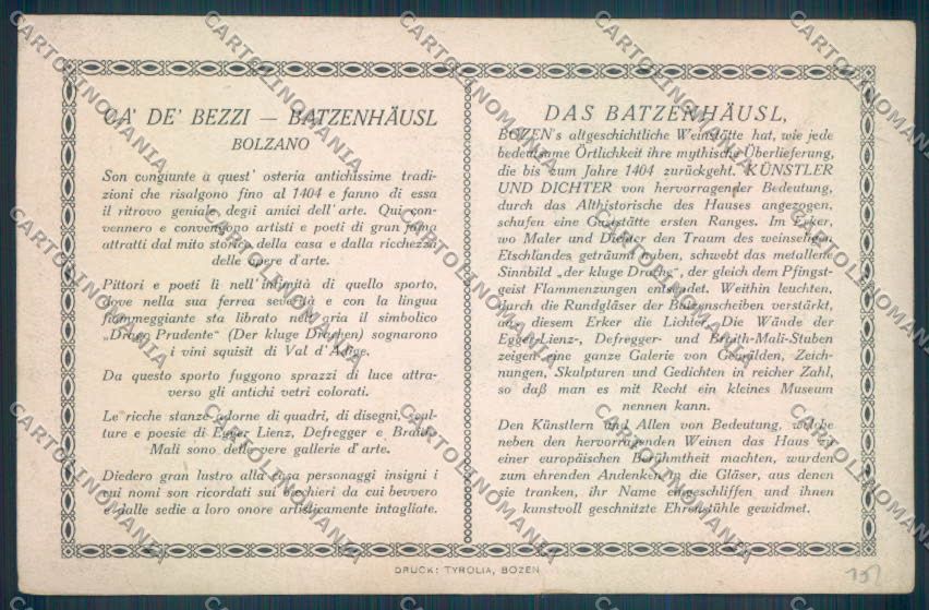 Bolzano Città cartolina ZT8711 – retro