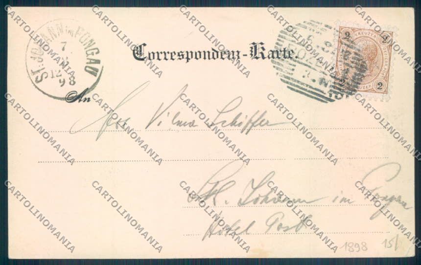 Bolzano Città 1898 PIEGA cartolina ZT8714 – retro