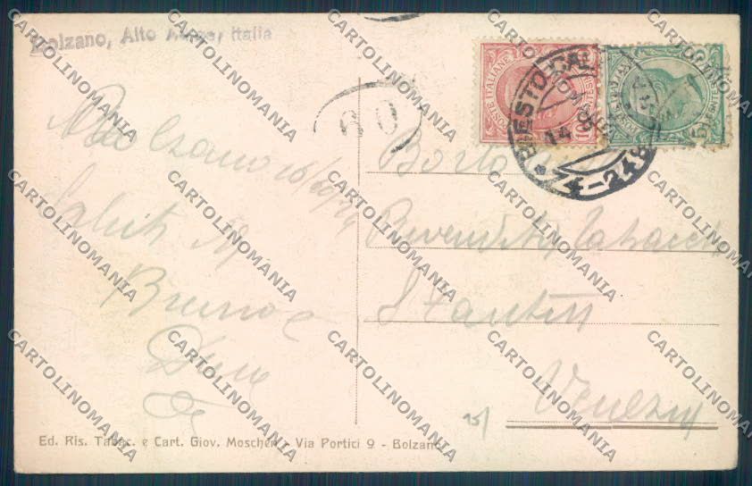 Bolzano Città cartolina ZT8725 – retro