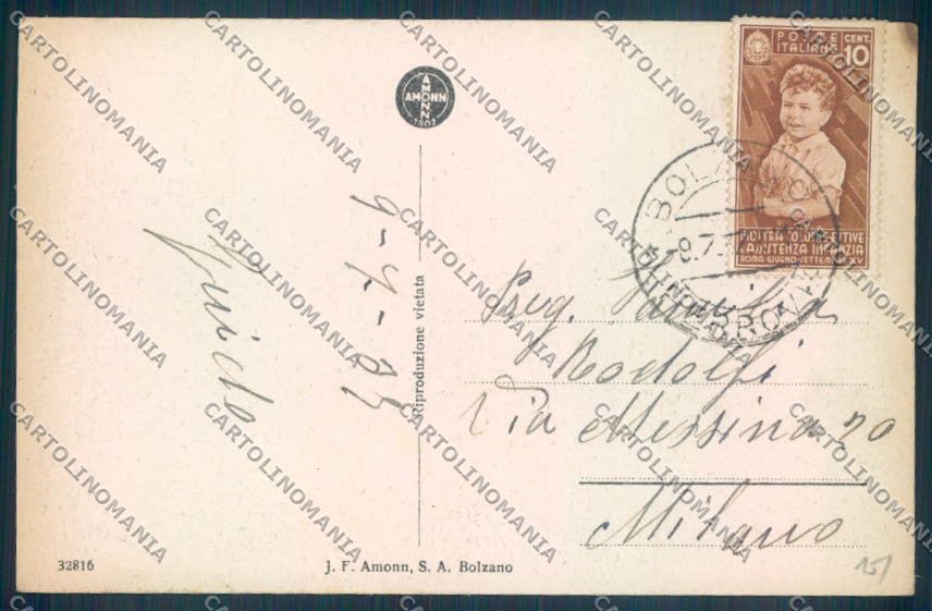 Bolzano Città cartolina ZT8729 – retro