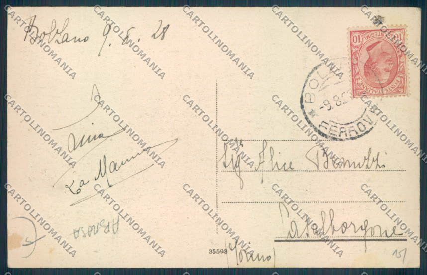 Bolzano Città ABRASA cartolina ZT8730 – retro