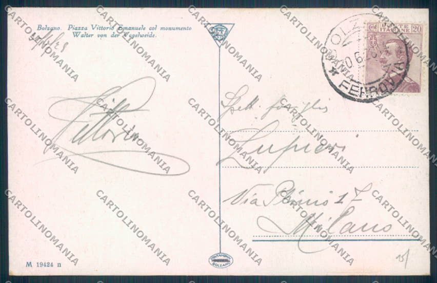 Bolzano Città cartolina ZT8734 – retro
