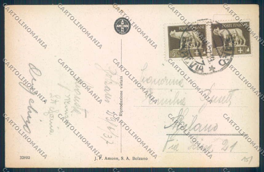 Bolzano Città cartolina ZT8744 – retro