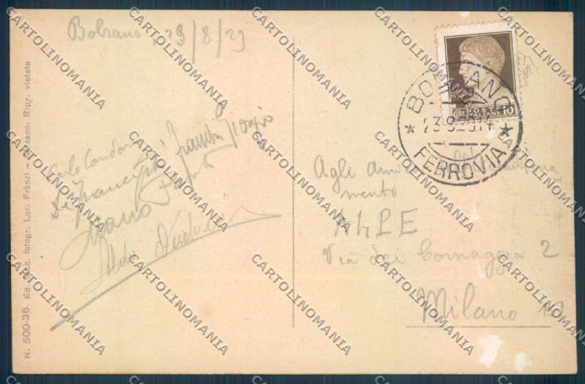 Bolzano Città cartolina ZT8759 – retro