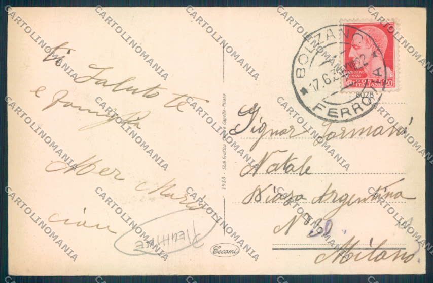 Bolzano Città PIEGHINE cartolina ZT8761 – retro