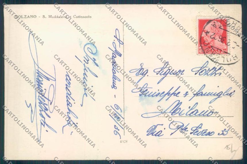 Bolzano Città Foto cartolina ZT8801 – retro