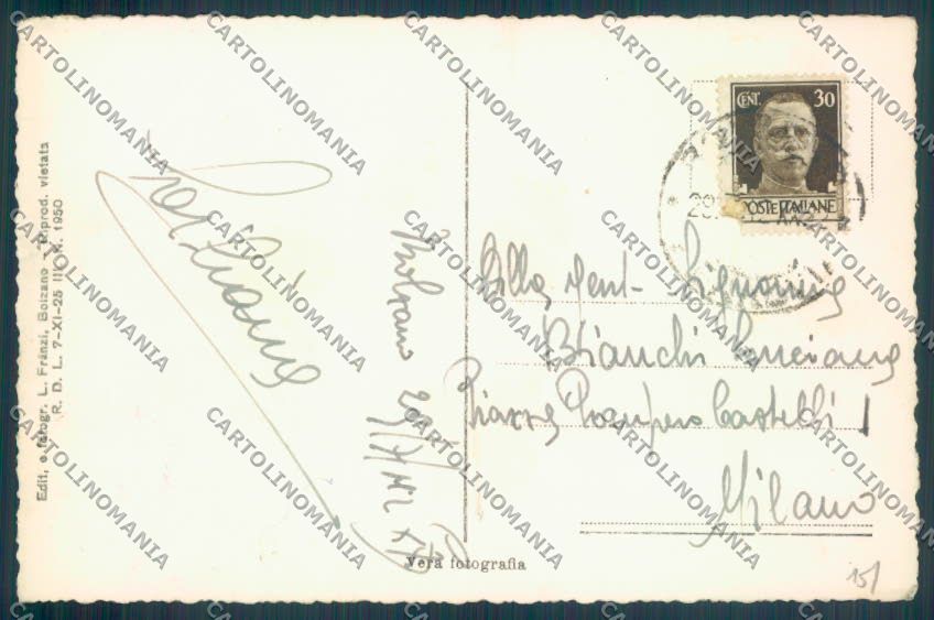 Bolzano Città Foto cartolina ZT8813 – retro
