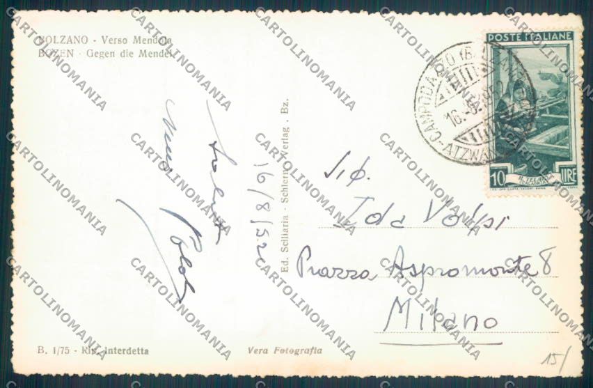 Bolzano Città Foto cartolina ZT8818 – retro