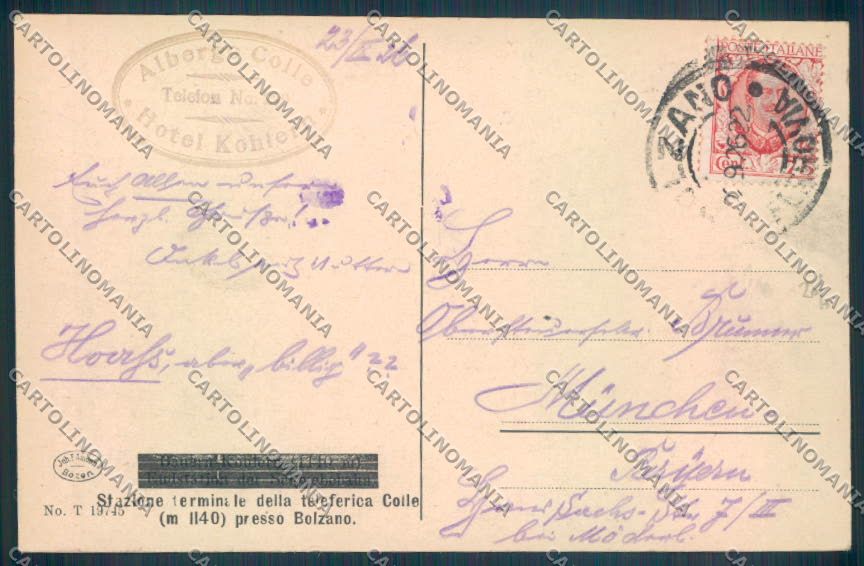 Bolzano Città cartolina ZT8854 – retro