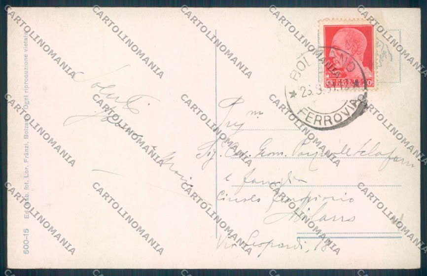 Bolzano Città Stazione cartolina ZT8855 – retro