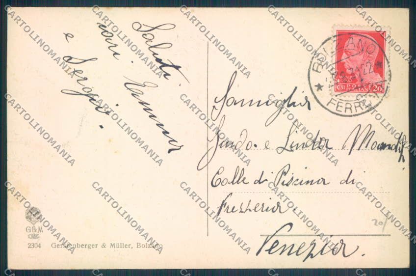 Bolzano Città Funicolare cartolina ZT8860 – retro