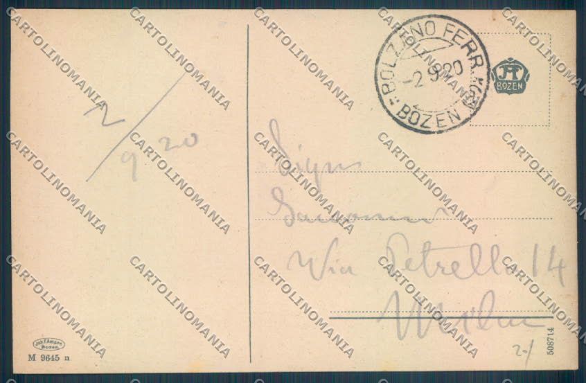Bolzano Città Mercato Calesse cartolina ZT8878 – retro