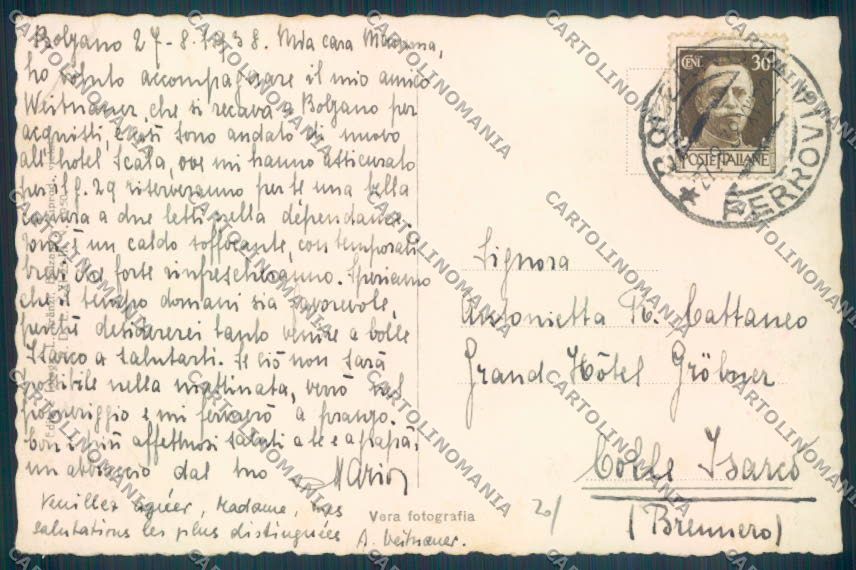 Bolzano Città Foto cartolina ZT8911 – retro