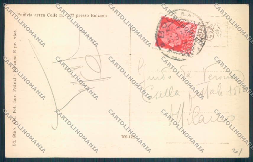 Bolzano Città Foto cartolina ZT8914 – retro