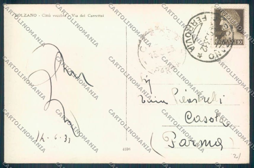 Bolzano Città Foto cartolina ZT8917 – retro
