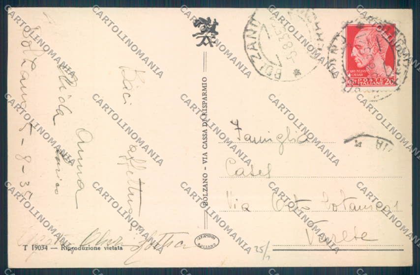 Bolzano Città cartolina ZT8928 – retro
