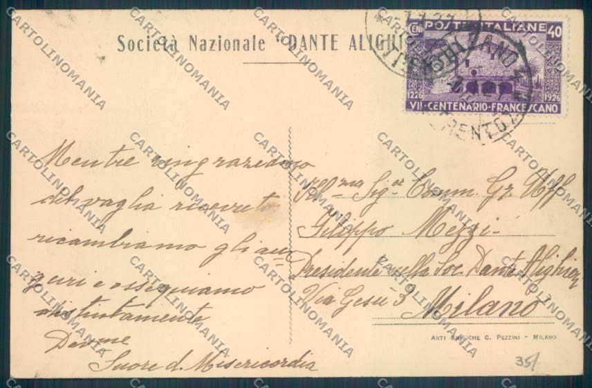 Bolzano Città Asilo cartolina ZT8947 – retro