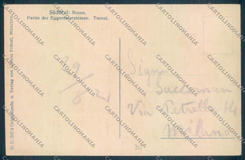 Bolzano Città cartolina ZT8948 – retro