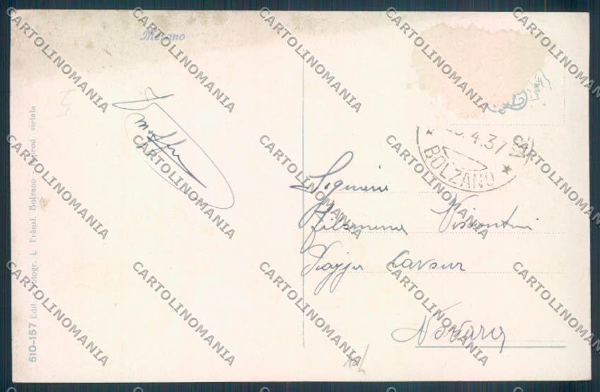 Bolzano Merano Costumi cartolina ZT8967 – retro