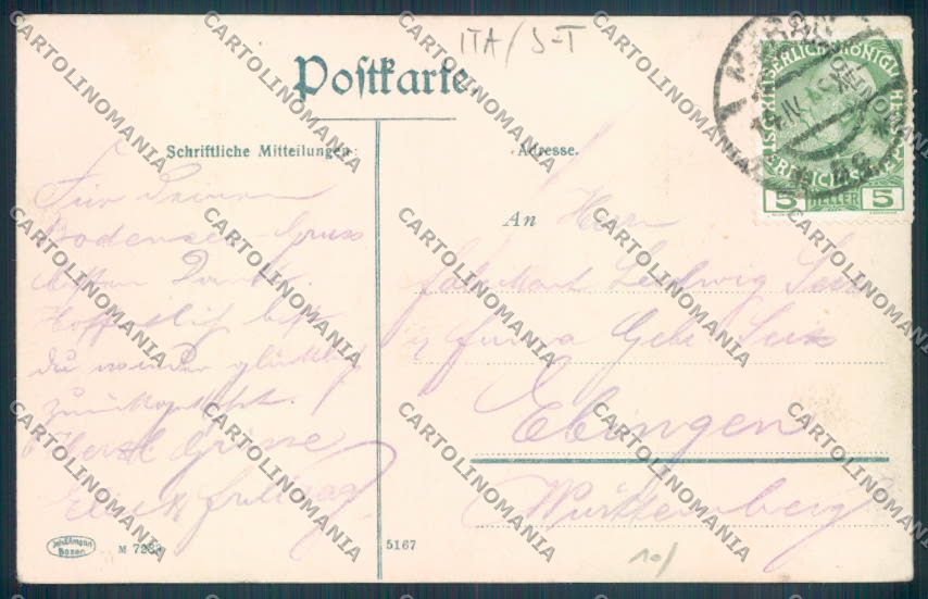 Bolzano Merano cartolina ZT8981 – retro