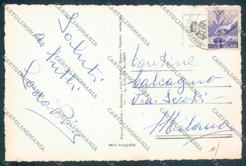 Bolzano Merano Foto cartolina ZT9074 – retro