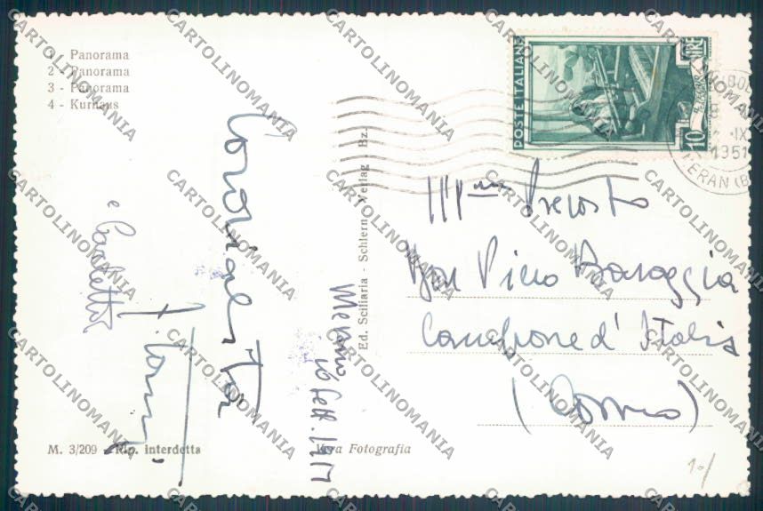 Bolzano Merano Foto cartolina ZT9084 – retro