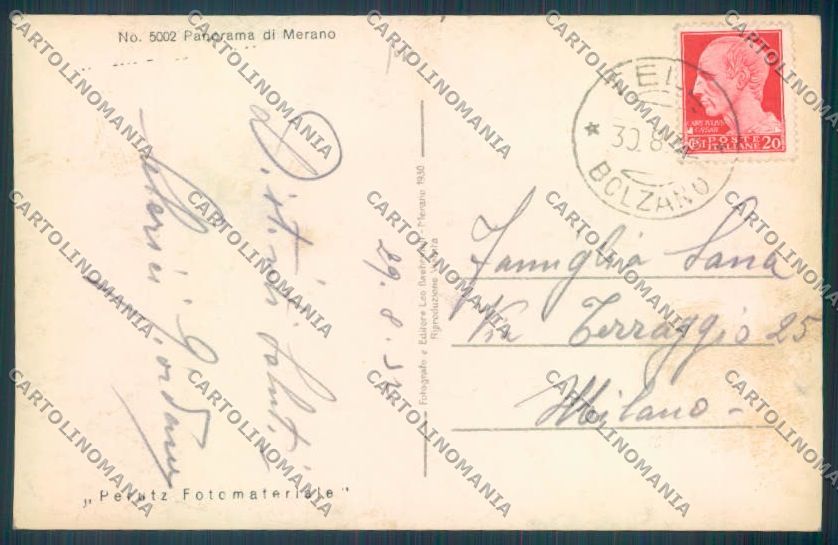 Bolzano Merano Foto cartolina ZT9090 – retro