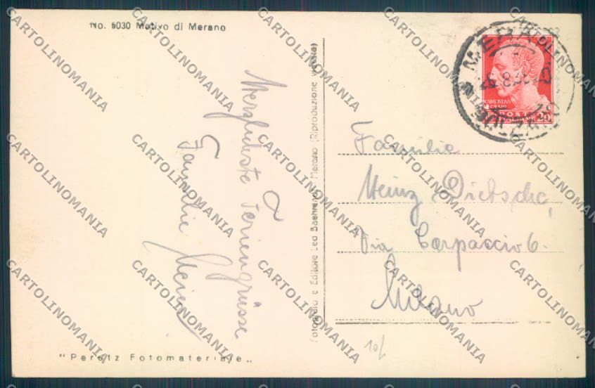 Bolzano Merano Foto cartolina ZT9092 – retro