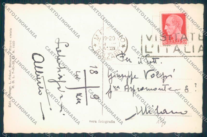 Bolzano Merano Foto cartolina ZT9094 – retro