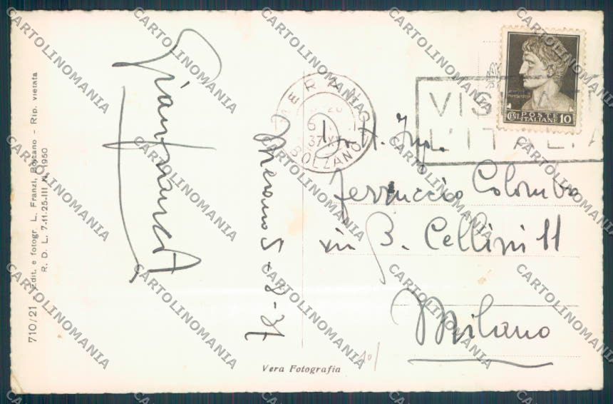 Bolzano Merano Foto cartolina ZT9099 – retro