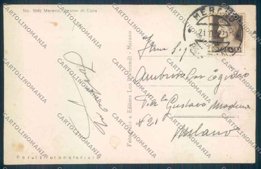Bolzano Merano Foto cartolina ZT9101 – retro