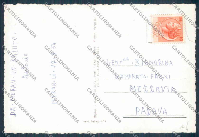 Bolzano Merano Ippodromo Foto cartolina ZT9108 – retro