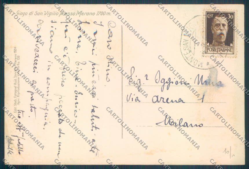 Bolzano Merano Foto cartolina ZT9117 – retro