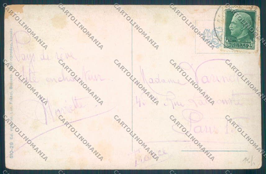 Bolzano Merano Costumi ABRASA cartolina ZT9131 – retro