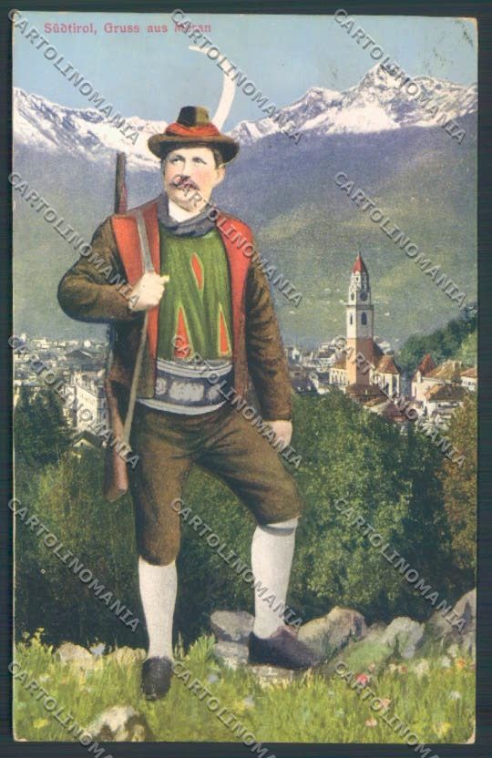 Bolzano Merano Costumi ABRASA cartolina ZT9134 – fronte