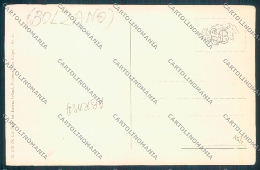Bolzano Merano Costumi ABRASA cartolina ZT9138 – retro