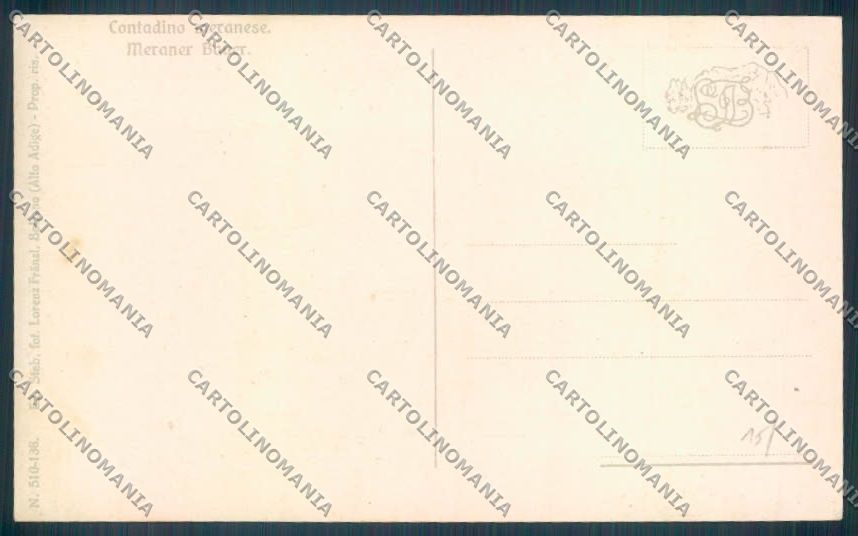 Bolzano Merano Costumi PIEGHINA cartolina ZT9178 – retro