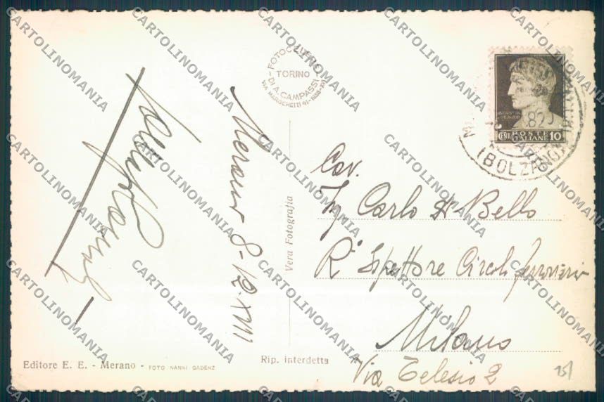 Bolzano Merano Funivia Foto cartolina ZT9205 – retro