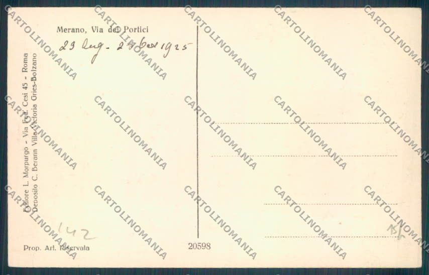 Bolzano Merano Foto cartolina ZT9210 – retro