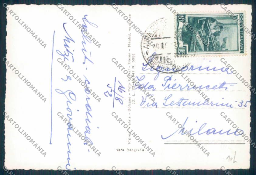 Bolzano Renon Auna di Sopra Foto cartolina ZT9266 – retro