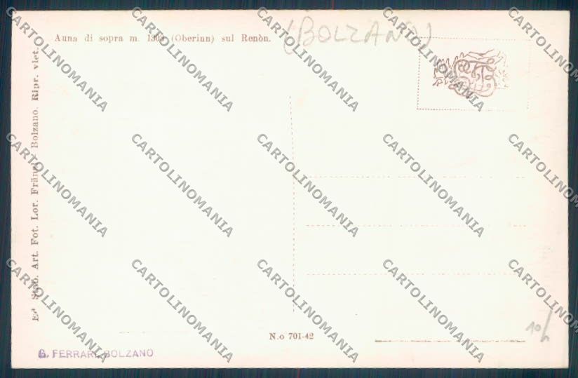 Bolzano Renon Auna di Sopra Foto cartolina ZT9267 – retro